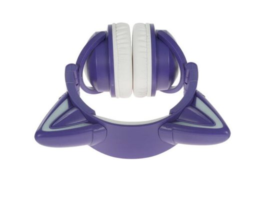 Наушники накладные QUMO PARTY CAT MINI ВТ 0050 ФИОЛЕТОВО-ГОЛУБЫЕ